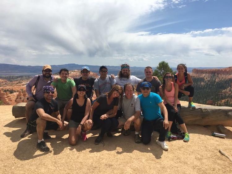 Group photo during hike