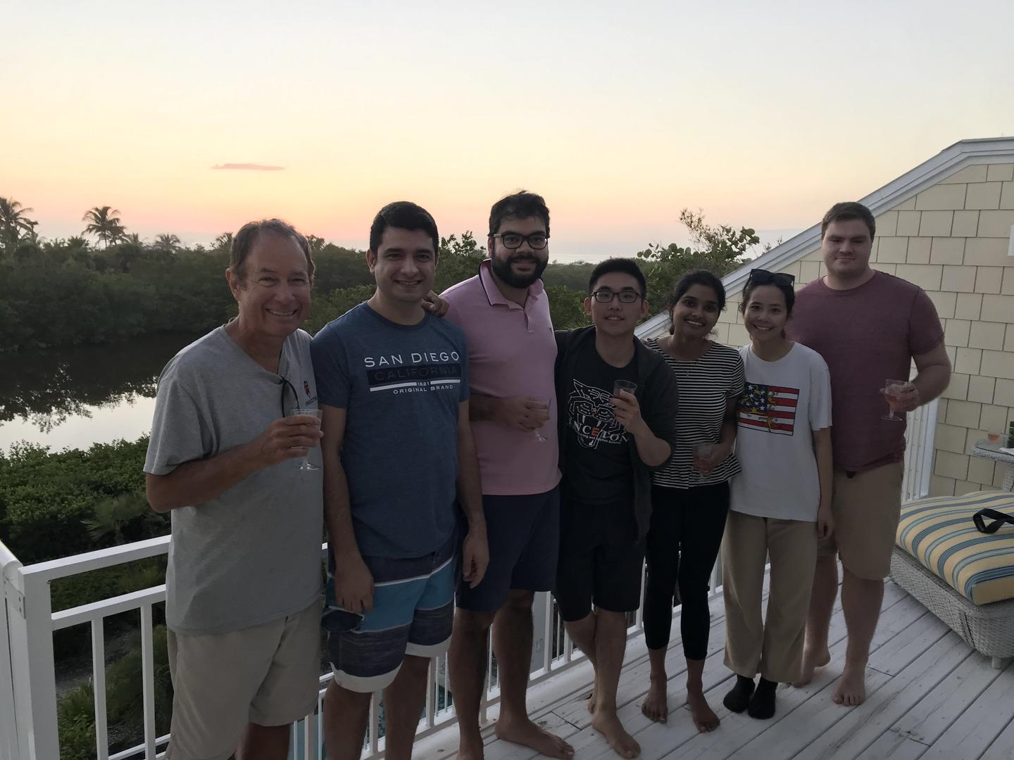 Group posing together at lodging